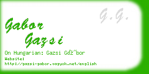 gabor gazsi business card